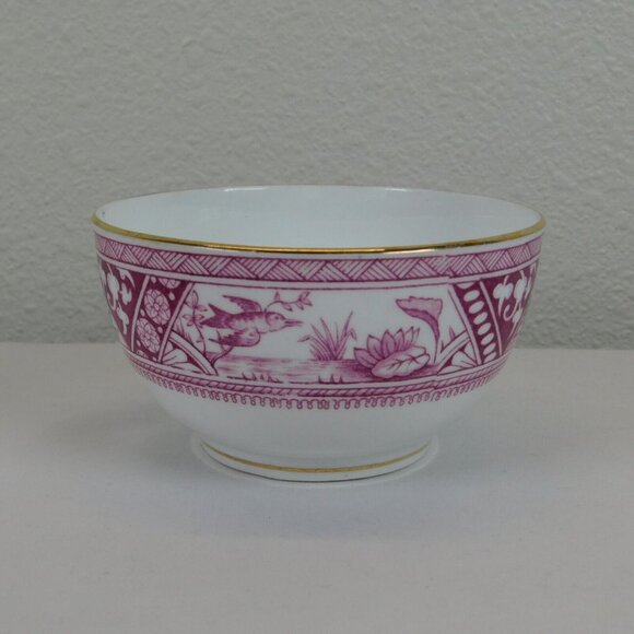Meigh & Forester Other - Meigh Forester Congo Fine China White Pink Gold Trim Round Bowl 4 1/8" Antique